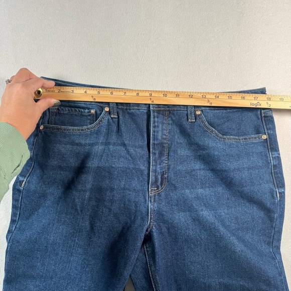 Seven 7 Jeans Womens 14 Blue Slim Straight High Rise Dark Wash - Picture 7 of 13